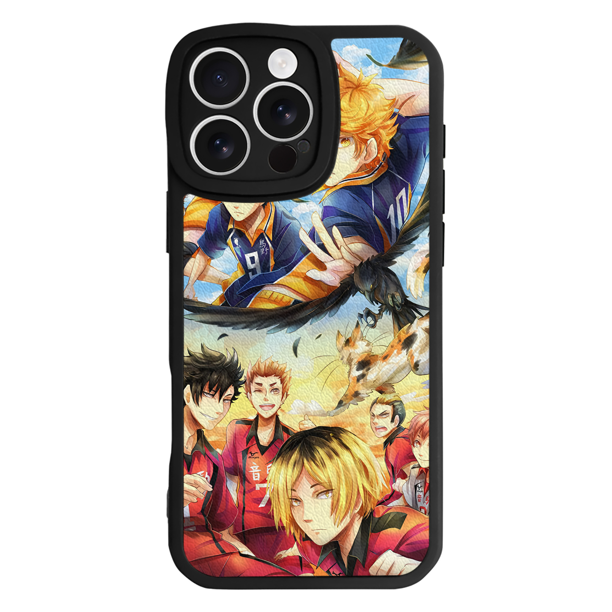 （画像用） ハイキュー!! Haikyu!! 【iPhone 16シリーズ対応】シリコンスマホケース（レザー調） 材質：シリコン